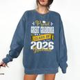 Proud Great Grandma Of a Class Of 2026 Graduate Graduation Comfort Colors Sweatshirt Denim