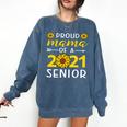 Proud Mama Of a 2021 Graduate Senior Mom 2021 Graduation Comfort Colors Sweatshirt Denim