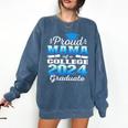 Proud Mama Of 2024 College Graduate Family 24 Graduation Comfort Colors Sweatshirt Denim
