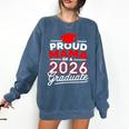 Proud Mama Of A 2026 Graduate Class Of 2026 Mom Graduation Comfort Colors Sweatshirt Denim