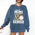 Proud Mimi Of A 2026 Senior Baseball Graduation Leopard Comfort Colors Sweatshirt Denim