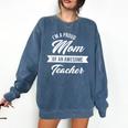 Proud Mom Of An Awesome Teacher Shirt Cute Graduation For Men Women Comfort Colors Sweatshirt Denim