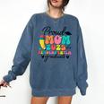 Proud Mom Class Of 2025 Kindergarten Graduate Graduation Comfort Colors Sweatshirt Denim
