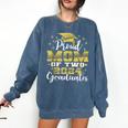 Proud Mom Of Two 2024 Graduate Class 2024 Graduation Family Comfort Colors Sweatshirt Denim