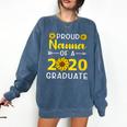 Proud Nanna Of 2020 Graduate Class Of 2020 Graduation Comfort Colors Sweatshirt Denim