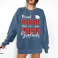 Proud Nannie Of A Class Of 2026 Graduate Senior Graduation Comfort Colors Sweatshirt Denim