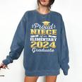 Proud Niece Of 5th Grade Graduate 2024 Elementary Graduation Comfort Colors Sweatshirt Denim