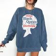 Proud Queen Shirt PhD Graduation Afro Doctorate Comfort Colors Sweatshirt Denim