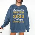 Proud Sister 2022 College Graduate Shirt Sibling Graduation Comfort Colors Sweatshirt Denim