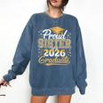 Proud Sister Of 2026 Graduate College Graduation Hat Party Comfort Colors Sweatshirt Denim