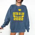 Proud Sister In Law Of 2022 Graduate Class 2022 Graduation Comfort Colors Sweatshirt Denim