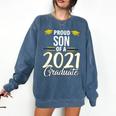 Proud Son Of A 2021 Graduate Graduation Clothes MBA PhD Comfort Colors Sweatshirt Denim