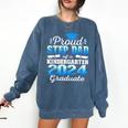Proud Step Dad Of Kindergarten Graduate 2024 Graduation Step Comfort Colors Sweatshirt Denim