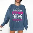 Proud Step Mom Of 2019 Graduate Class 2019 Tshirt Graduation Comfort Colors Sweatshirt Denim