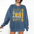 Proud Twin Of a 2025 Graduate Grad Prom Graduation Squad 25 Comfort Colors Sweatshirt Denim