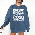 Proud Uncle Of A 2018 Graduate Graduation Comfort Colors Sweatshirt Denim