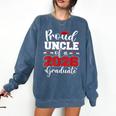 Proud Uncle Of A 2026 Graduate Senior Family Graduation Comfort Colors Sweatshirt Denim