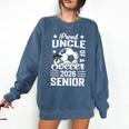 Proud Uncle Of a Soccer Senior 2026 Graduation Comfort Colors Sweatshirt Denim