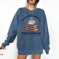 Retro Proud Introverted Book Club Anti Social Reader Comfort Colors Sweatshirt Denim