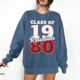 Reunion 1980 Class Of 1980 Reunion 80 Graduation 1980 Comfort Colors Sweatshirt Denim