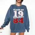 Reunion 1984 Class Of 1984 Reunion 84 Graduation 1984 Comfort Colors Sweatshirt Denim