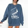 Reunion Class Of 1980 School Graduation Blast From The Past Comfort Colors Sweatshirt Denim