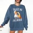 Rosie Riveter Nurse Shirt Nurse Graduation Shirt Comfort Colors Sweatshirt Denim