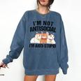 Sarcasm Cat Sarcastic Introvert Antisocial Cat Lover Comfort Colors Sweatshirt Denim Sarcasm Cat Sarcastic Introvert Antisocial Cat Lover Comfort Colors Sweatshirt Denim