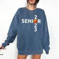 Senior 2023 Basketball Graduation Party Comfort Colors Sweatshirt Denim