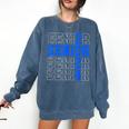 Senior 2024 Graphic Class Of 2024 Graduation Graphic Comfort Colors Sweatshirt Denim