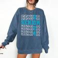 Senior 2024 Graduation Class Of 2024 Senior Boys Girls Comfort Colors Sweatshirt Denim