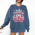 Senior 2026 Class Of 26 Coquette Pink Bow Graduation Cousin Comfort Colors Sweatshirt Denim