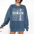 Senior 2026 Class Of 2026 Back To School Graduation Students Comfort Colors Sweatshirt Denim