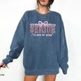 Senior 2026 Coquette Bow Class Of 2026 Graduation Graduate Comfort Colors Sweatshirt Denim