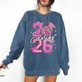 Senior 2026 Graduation Girls Coquette Pink Bow Class Of 2026 Premium Comfort Colors Sweatshirt Denim
