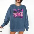 Senior 2027 Class Of 2027 Coquette Girl Pink Graduation 2027 Comfort Colors Sweatshirt Denim