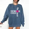 Senior Cheerleader Cheer Class Of 2025 Graduation Graduate Comfort Colors Sweatshirt Denim
