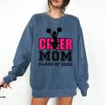 Senior Cheerleader Mom Cheer Class Of 2025 Graduation Women Comfort Colors Sweatshirt Denim
