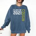 Senior Class Of 2021 Cousin Graduation Comfort Colors Sweatshirt Denim