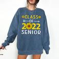 Senior Class Of 2022 Sunflower Graduation Seniors 22 Comfort Colors Sweatshirt Denim