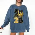 Senior Class Of 2026 Senior Girl Graduation Cap Coquette Bow Comfort Colors Sweatshirt Denim