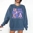 In My Senior Era Class Of 2025 Groovy Senior 2025 Graduation Comfort Colors Sweatshirt Denim