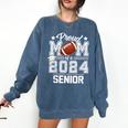 Senior Mom Class Of 2024 Football Proud Mom Graduation Comfort Colors Sweatshirt Denim