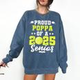 Senior Poppa 2025 Tennis Class Of 2025 Graduation Comfort Colors Sweatshirt Denim