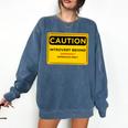 A Simple Yellow Warning Sign For Introvert Comfort Colors Sweatshirt Denim A Simple Yellow Warning Sign For Introvert Comfort Colors Sweatshirt Denim
