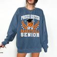 Sister Class Of 2025 Senior Basketball Graduation Family Comfort Colors Sweatshirt Denim
