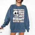 Skeleton Coffee Lover Introvert Comfort Colors Sweatshirt Denim