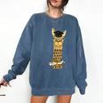 SmileteesGrad Llama Graduation T-Shirt Comfort Colors Sweatshirt Denim