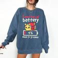 Snail Low Social Battery Need To Go Home Tee For Introvert Comfort Colors Sweatshirt Denim