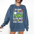 So Long 8th Grade 9th Grade Here I Come Graduation Comfort Colors Sweatshirt Denim